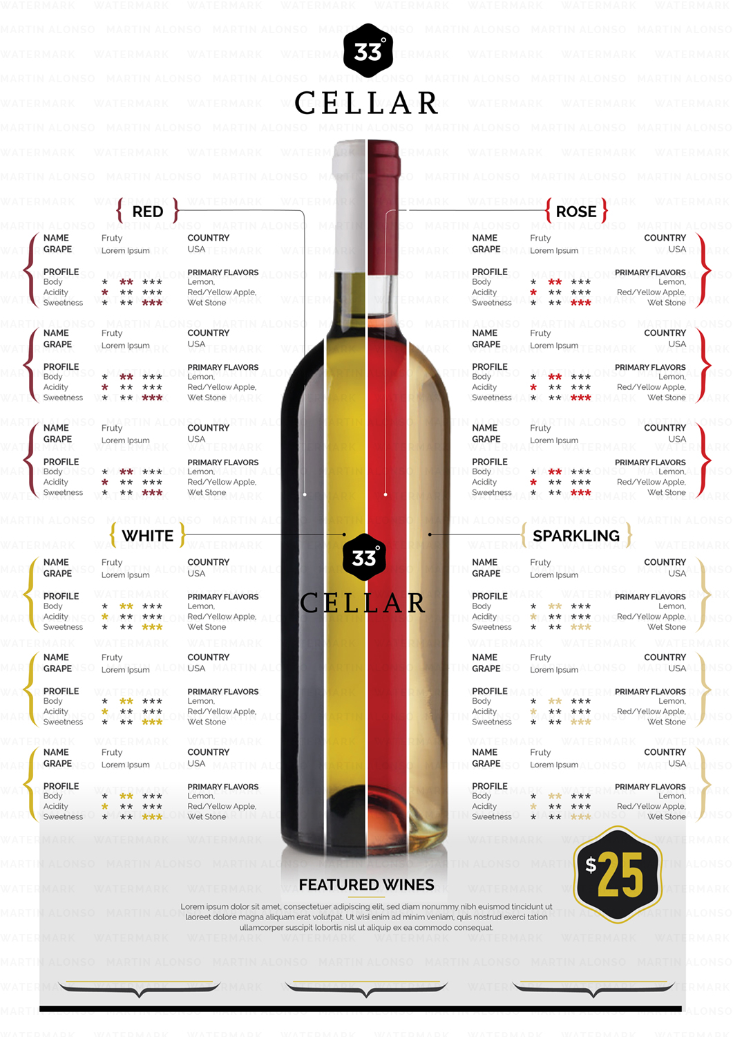 Menu Design by Martin Alonso for Cavatappi | Design #21408820