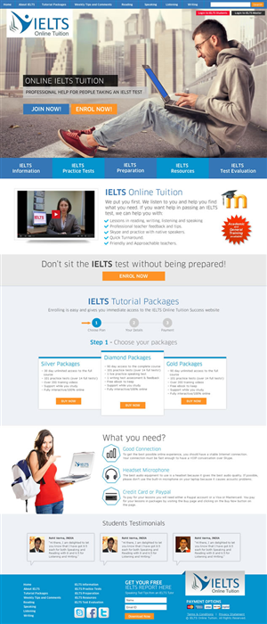 Online tuition webpage design needed