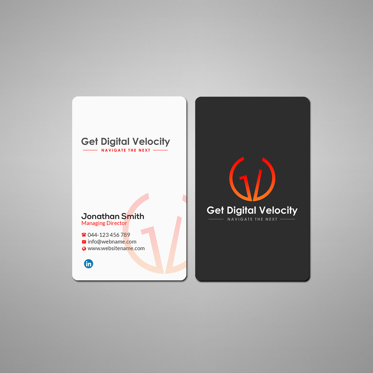 Business Card Design by Creations Box 2015 for Get Digital Velocity | Design #21512514