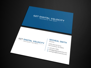 Business Card Design by Tripti Ranjan Gain for Get Digital Velocity | Design: #21432323