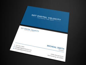 Business Card Design by Tripti Ranjan Gain for Get Digital Velocity | Design: #21432326