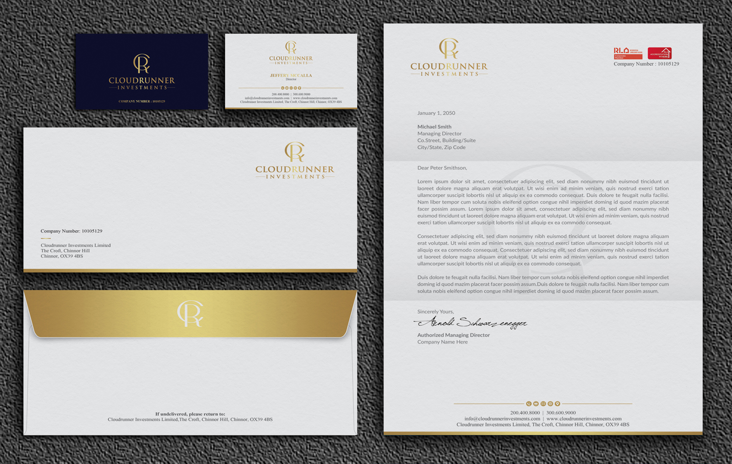 Schreibwaren-Design von OxonoArt für Cloudrunner Investments Limited | Design #21436190