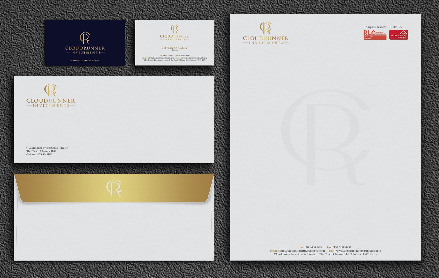 Stationery Design by OxonoArt for Cloudrunner Investments Limited | Design #21436296