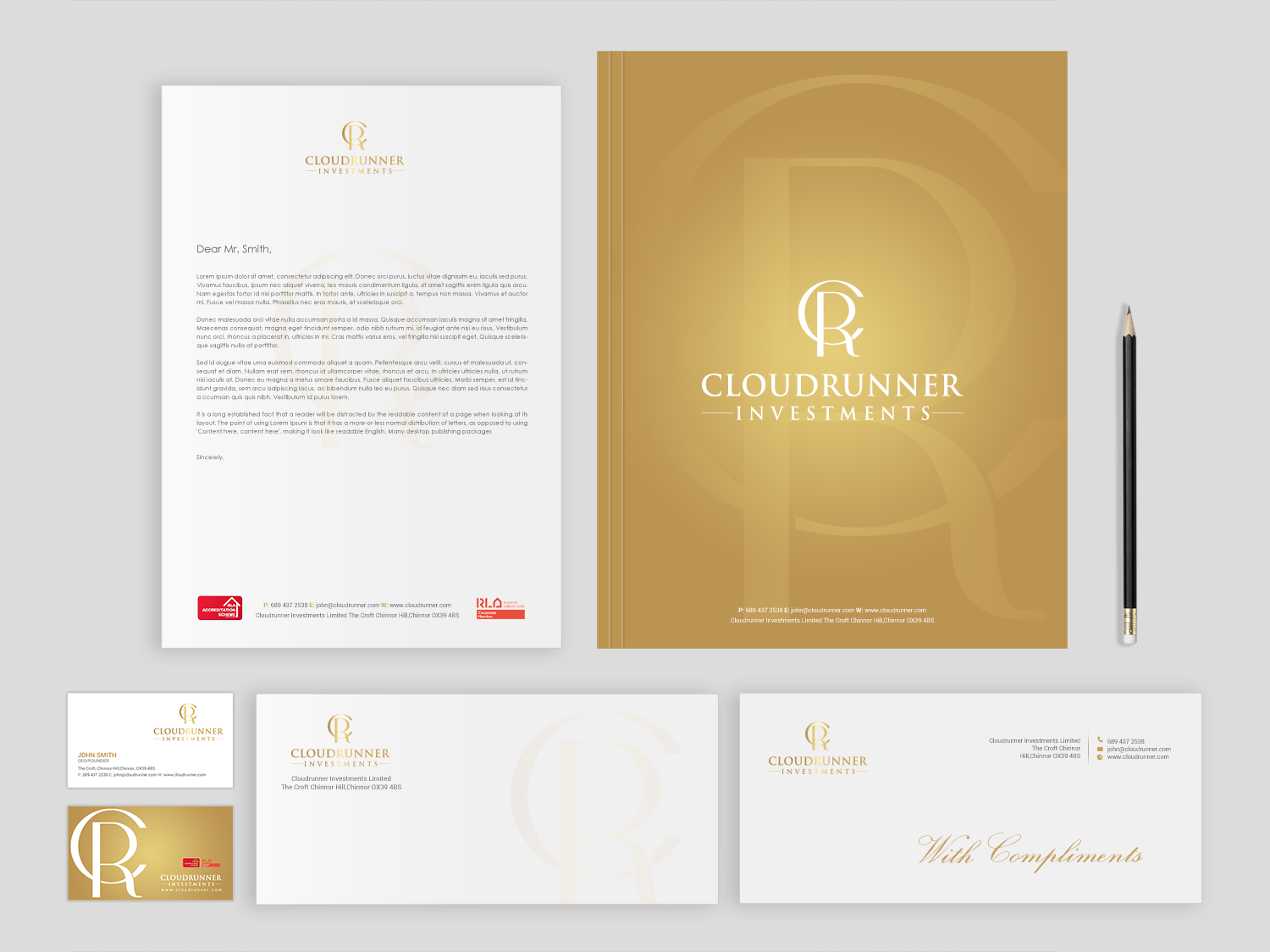 Schreibwaren-Design von Brand aid für Cloudrunner Investments Limited | Design #21412018