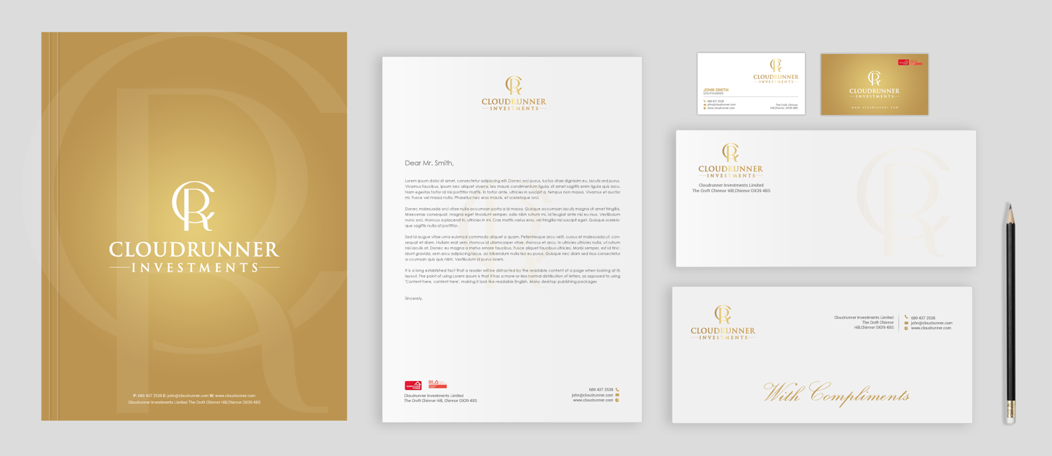 Stationery Design by chandrayaan.creative for Cloudrunner Investments Limited | Design #21412150