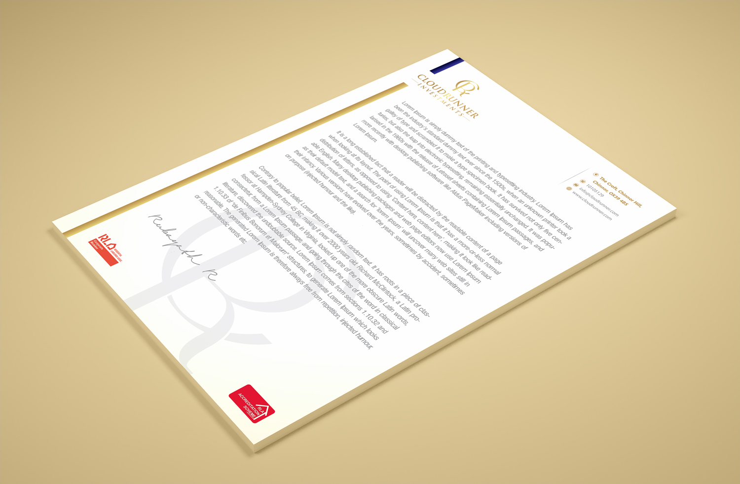 Diseño de Papelería por Petter Goms para Cloudrunner Investments Limited | Diseño #21404229