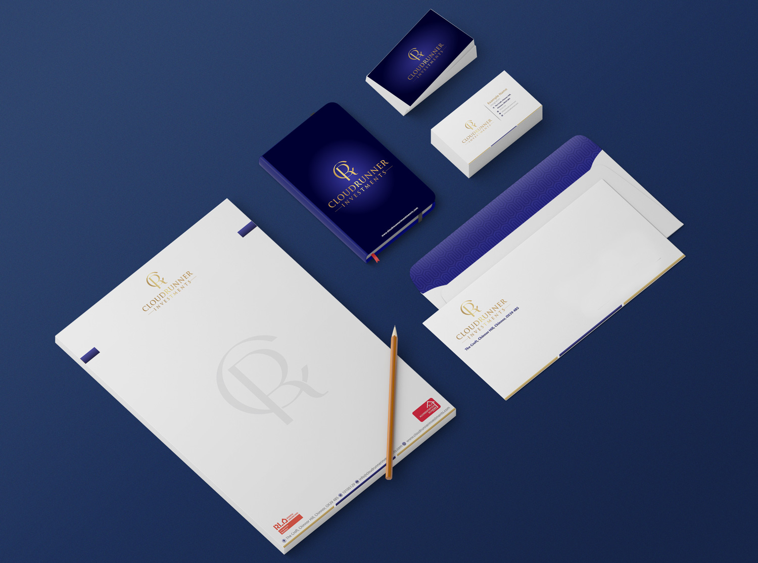 Schreibwaren-Design von Petter Goms für Cloudrunner Investments Limited | Design #21438164