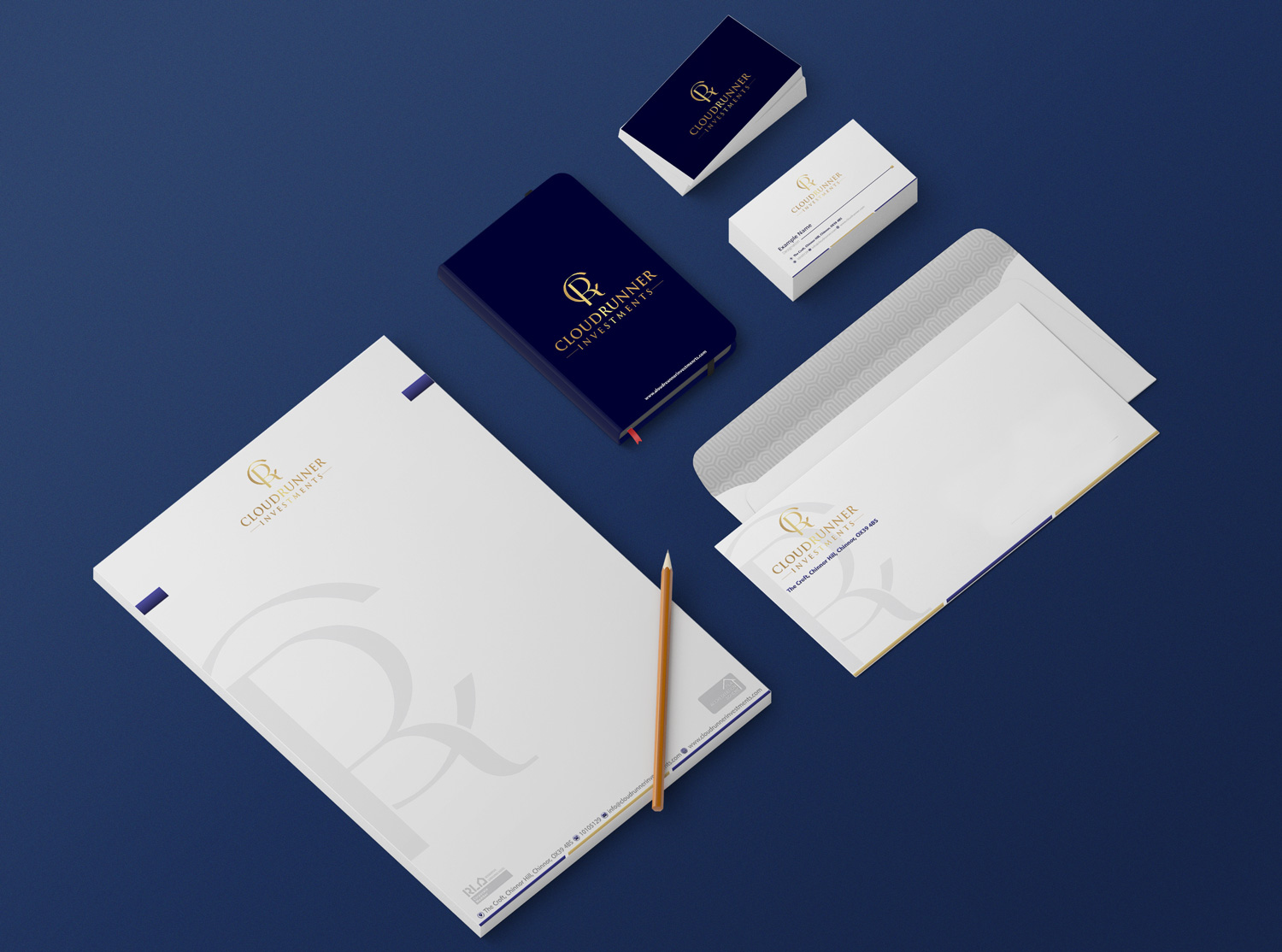 Schreibwaren-Design von Petter Goms für Cloudrunner Investments Limited | Design #21438165