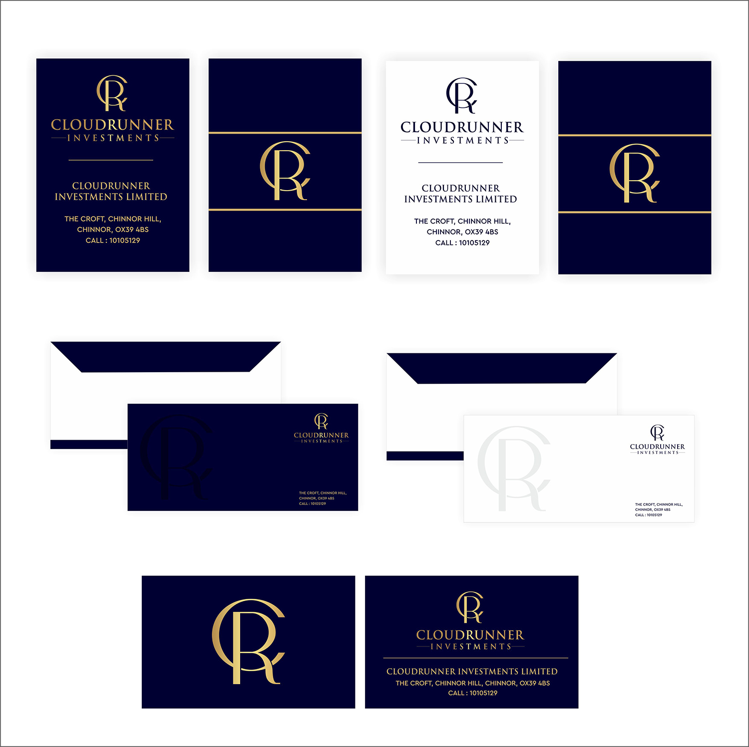 Schreibwaren-Design von Bang Bang für Cloudrunner Investments Limited | Design #21466517