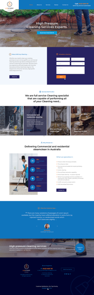 Diseño Web por Ved Web Services para Ab Corp Cleaning Services  | Diseño #21410988