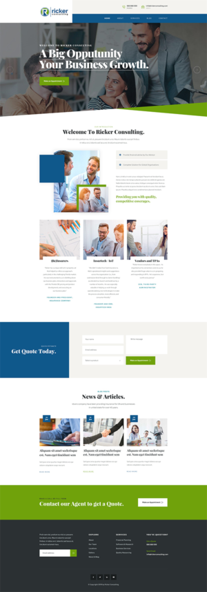 Web design for insurance consultant.  Target clients are (re)insurers, insurtech firms and vendor... | Web Design by NineTwoEleven Media