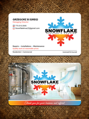 Card design for Heating and Cooling company | Design de Carte de Visite par Sandaruwan
