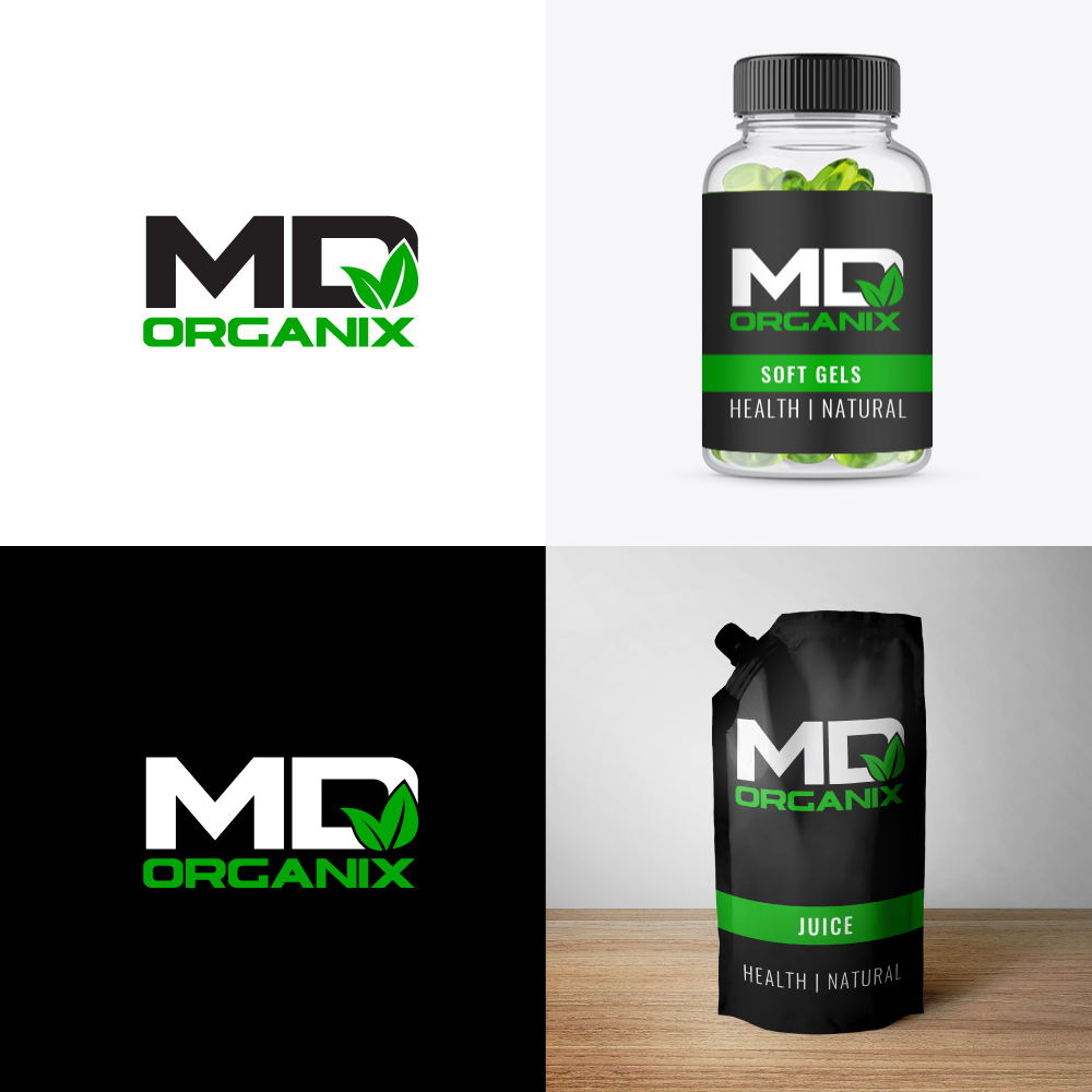 Logo Design by Sergio Coelho for MD Organix | Design #21414097