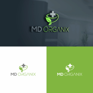 The Business name MD Organix with a text that promiotes a natural healing concept | Logo Design by tejo