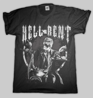 skull biker t shirt design from handlebars up only. read description | Diseño de Camiseta por dundun