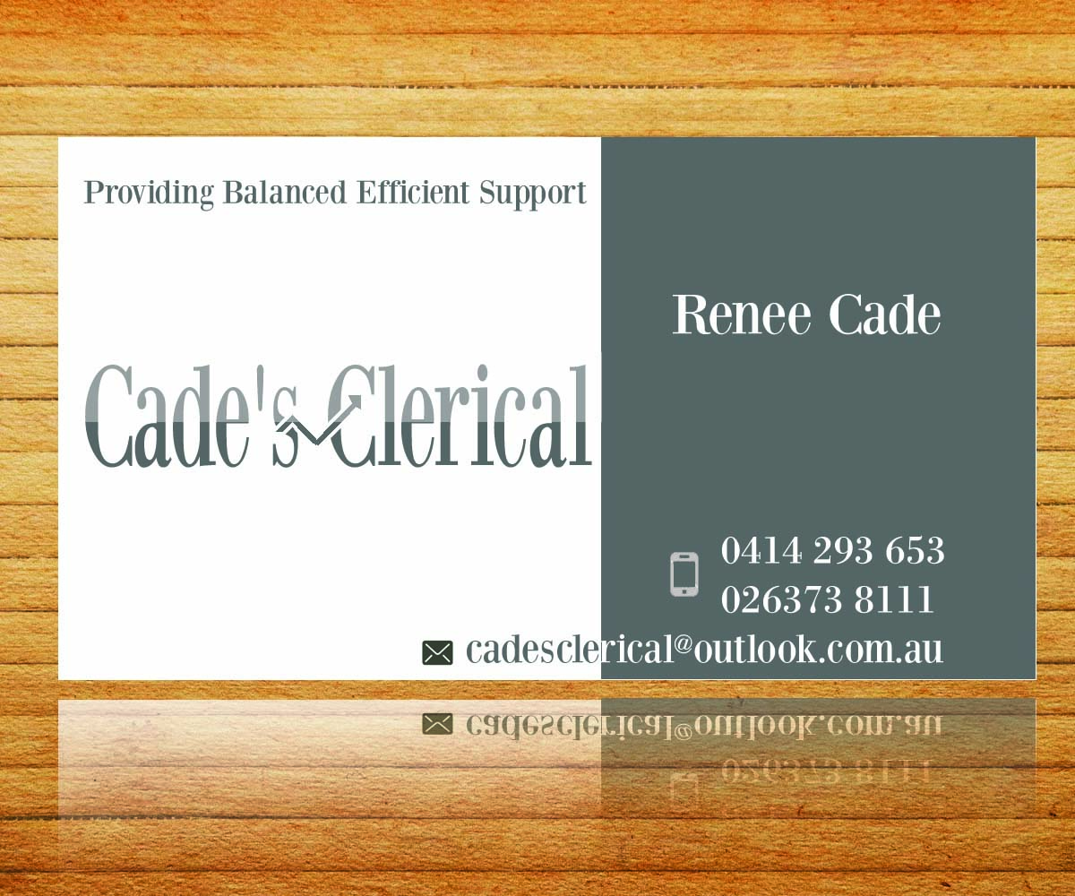 Business Card Design by M C  for Cade's Clerical | Design #2940154