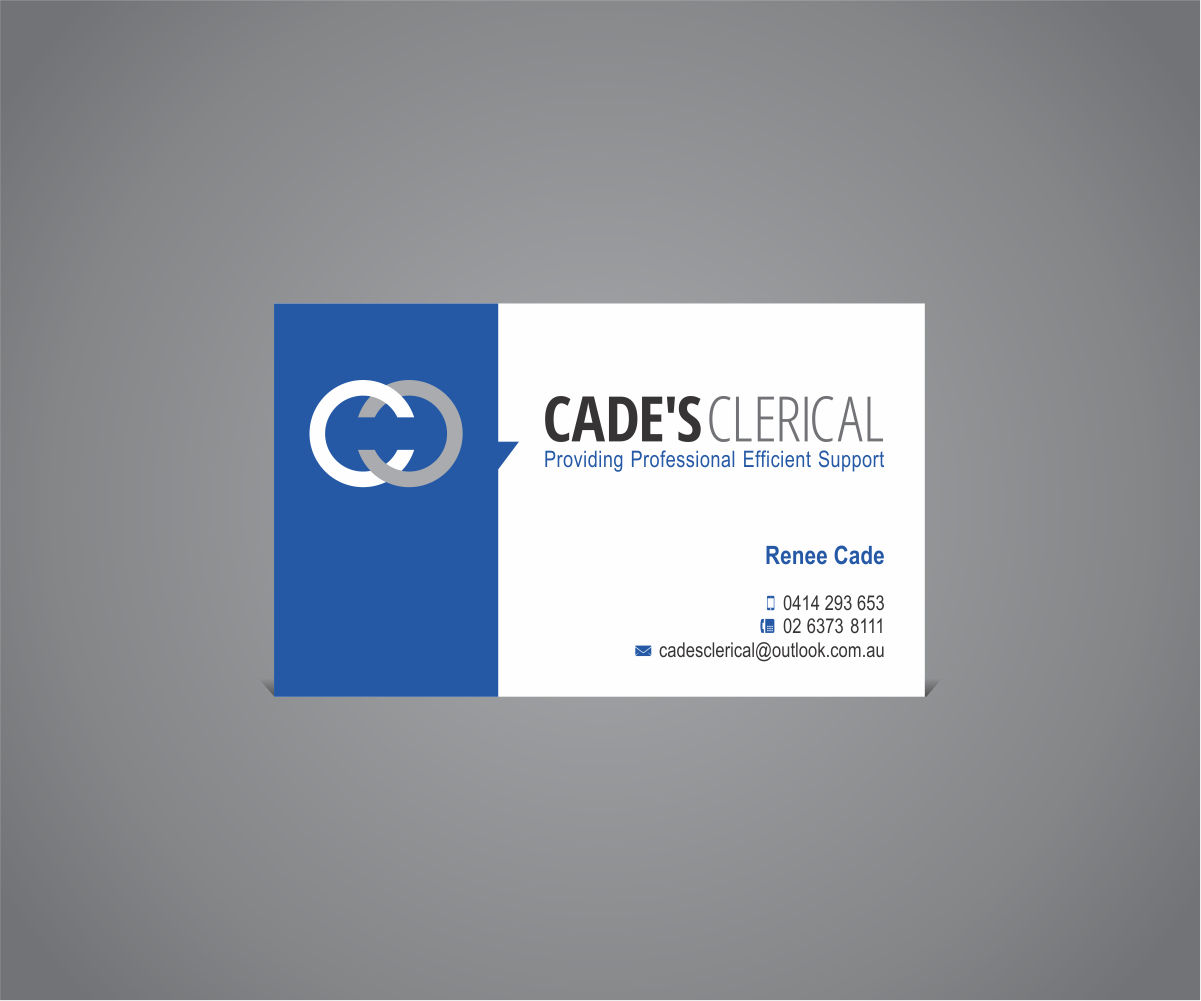 Business Card Design by InfinityDnP for Cade's Clerical | Design #2940224