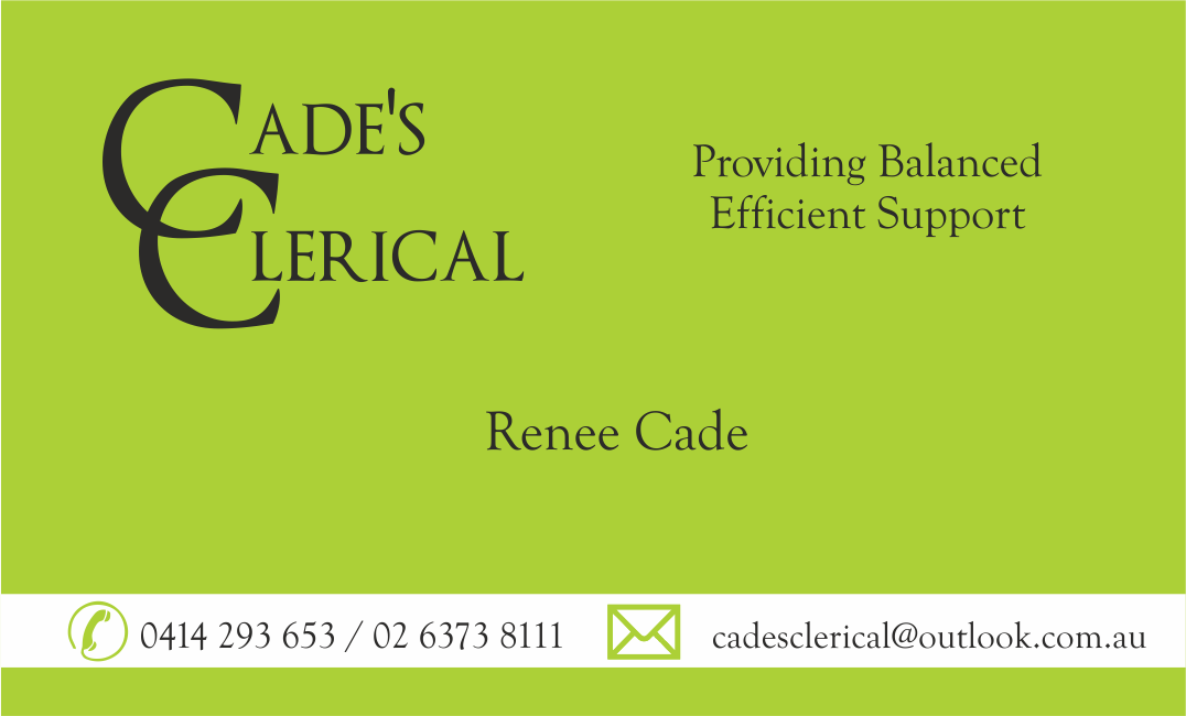 Business Card Design by David Mendez Fernandez for Cade's Clerical | Design #2933424