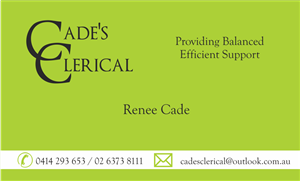 Business Card Design by David Mendez Fernandez for Cade's Clerical | Design: #2933424