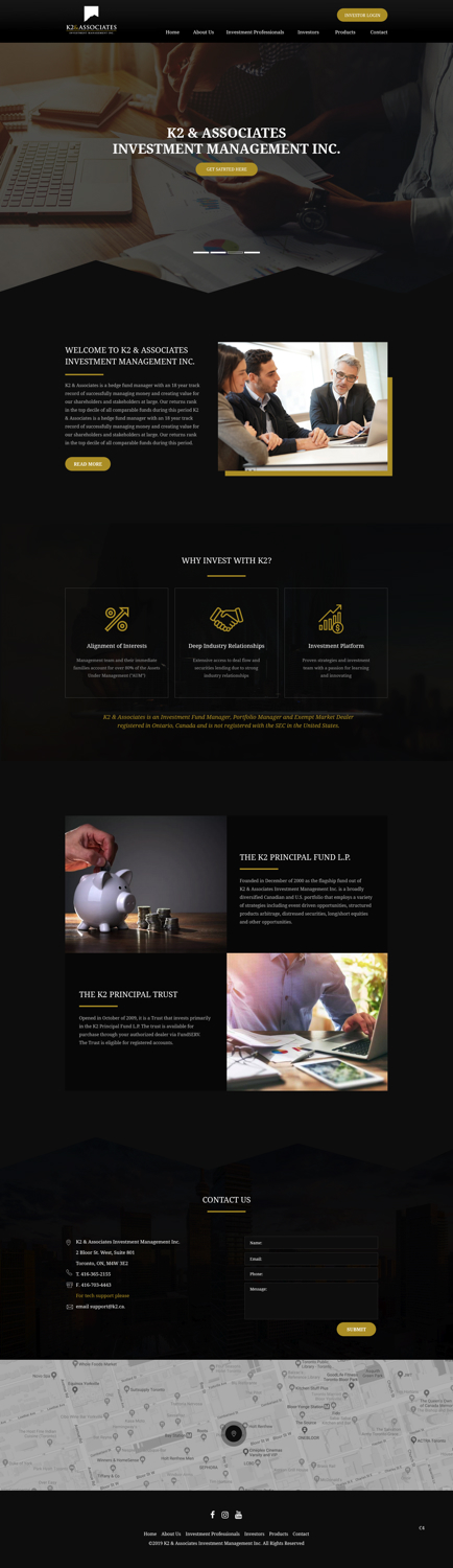 Web Design by pb for K2 & Associates Investment Management Inc.  | Design #21454276