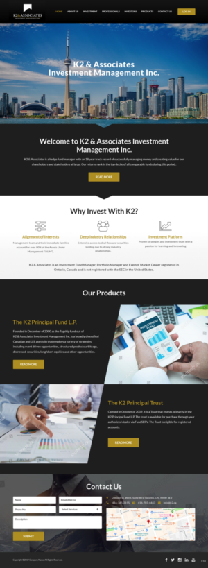 Web Design by pb for K2 & Associates Investment Management Inc.  | Design: #21454280