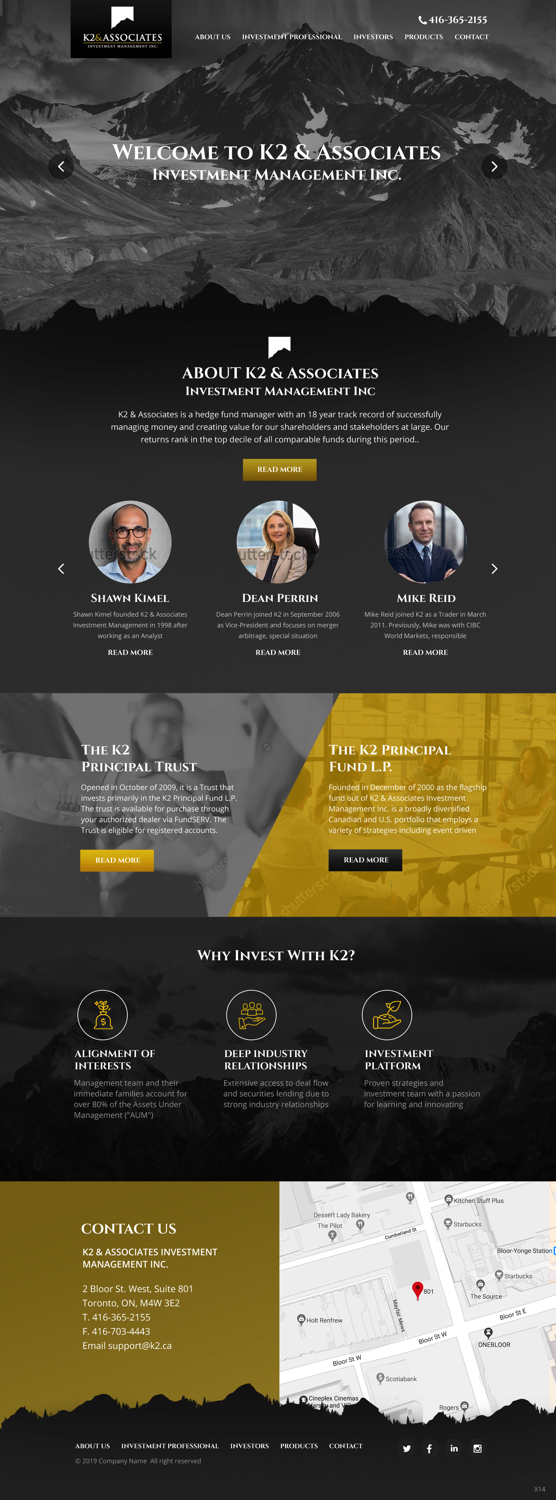 Web Design by pb for K2 & Associates Investment Management Inc.  | Design #21454281