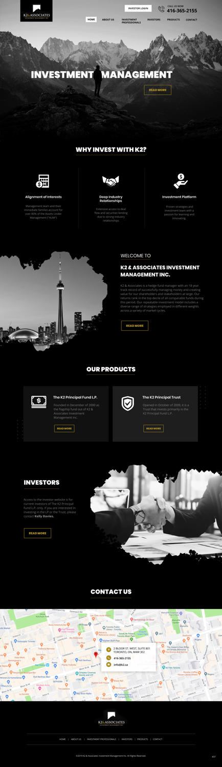 Web Design by pb for K2 & Associates Investment Management Inc.  | Design #21454283