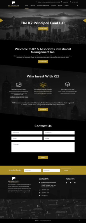 Web Design by pb for K2 & Associates Investment Management Inc.  | Design: #21461343