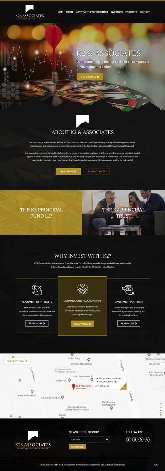 Web Design by pb for K2 & Associates Investment Management Inc.  | Design #21461344