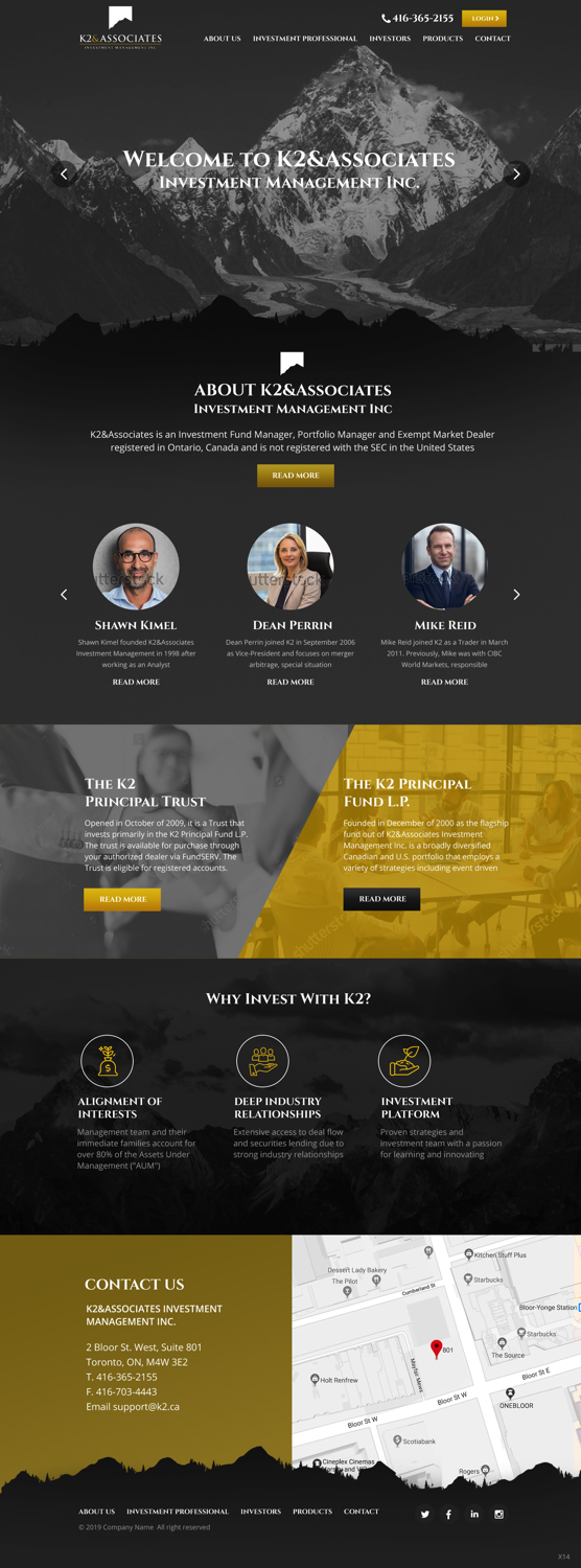 Web Design by pb for K2 & Associates Investment Management Inc.  | Design #21472704