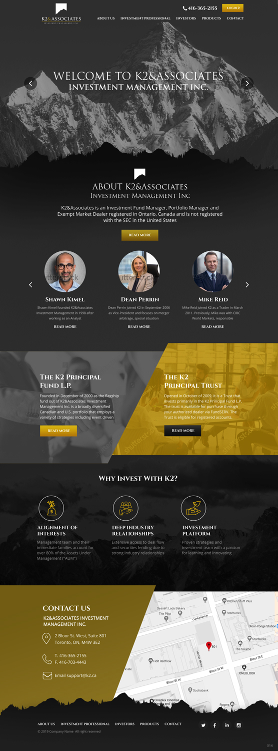 Web Design by pb for K2 & Associates Investment Management Inc.  | Design #21485711