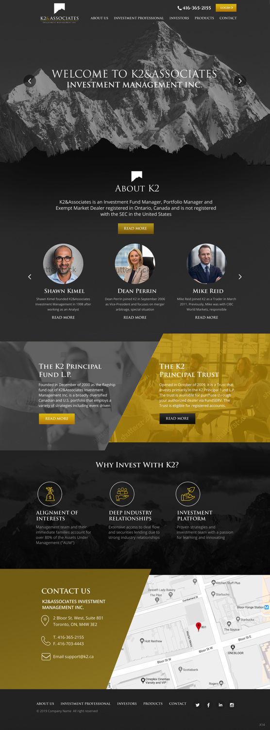 Web Design by pb for K2 & Associates Investment Management Inc.  | Design #21505320