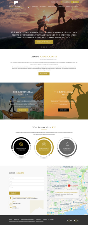 Web Design by Infinitive Technology for K2 & Associates Investment Management Inc.  | Design: #21448830