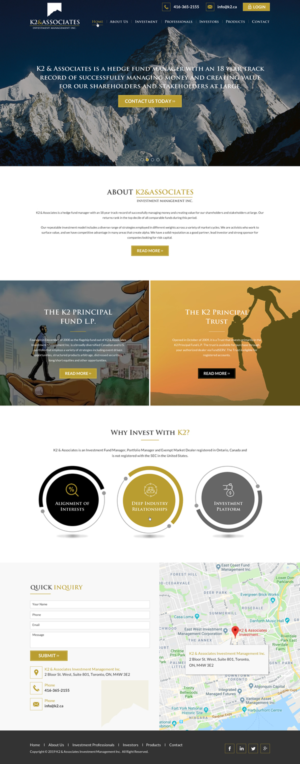 Web Design by Infinitive Technology for K2 & Associates Investment Management Inc.  | Design: #21448831