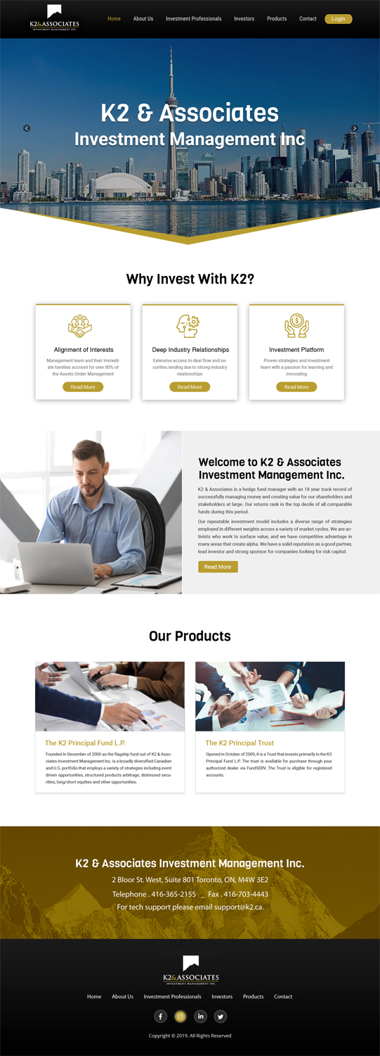 Web Design by Dp.designs for K2 & Associates Investment Management Inc.  | Design #21458311