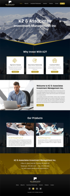 Web Design by Dp.designs for K2 & Associates Investment Management Inc.  | Design: #21458446
