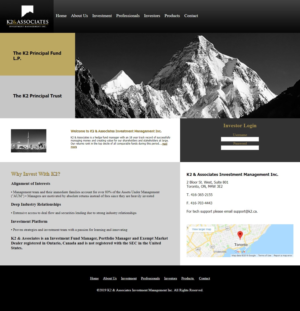 Web Design by ArsDesign for K2 & Associates Investment Management Inc.  | Design #21450102