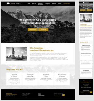 Web Design by MADV. for K2 & Associates Investment Management Inc.  | Design #21463207