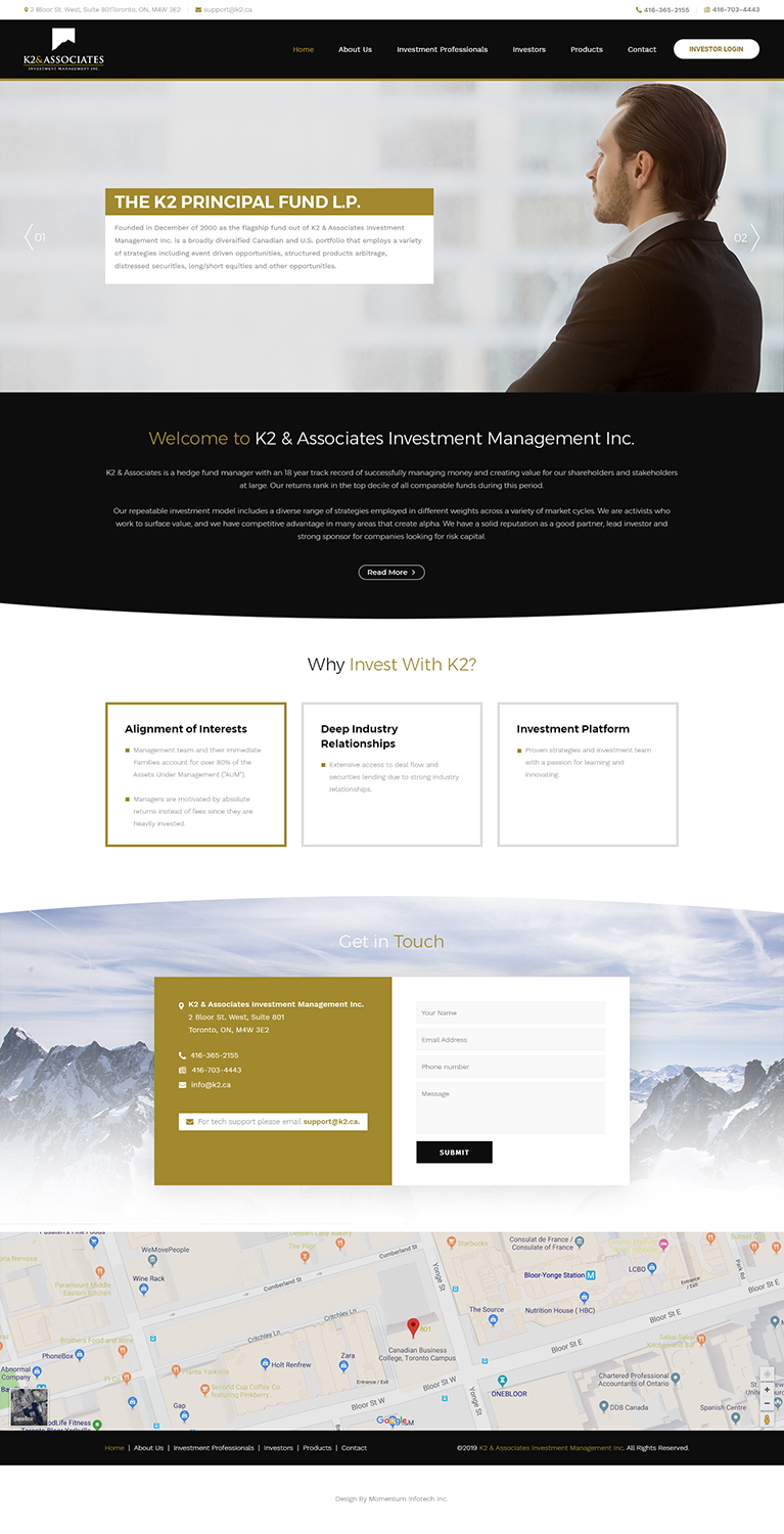 Web Design by Grewal for K2 & Associates Investment Management Inc.  | Design #21460966