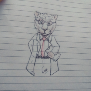 Scientist themed mascot for our school | Diseño Gráfico por Gree™