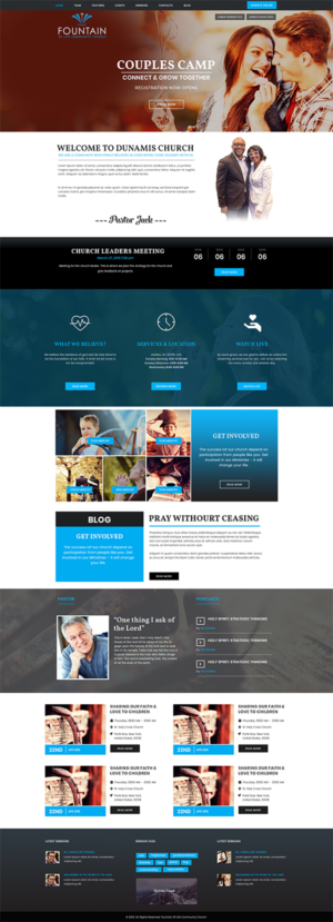 Modern HomePage Design for Church | Web Design by Expert Designer