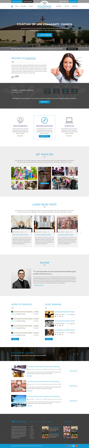 Modern HomePage Design for Church | Web Design by Infinitive Technology