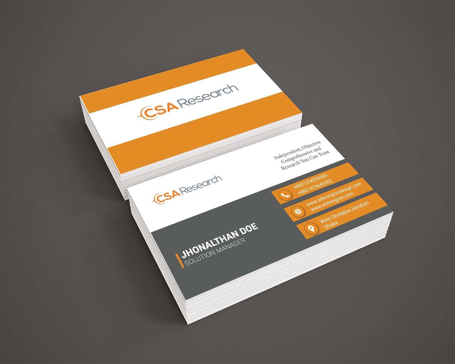 Business Card Design by sabbirhossain230 for this project | Design #21434760