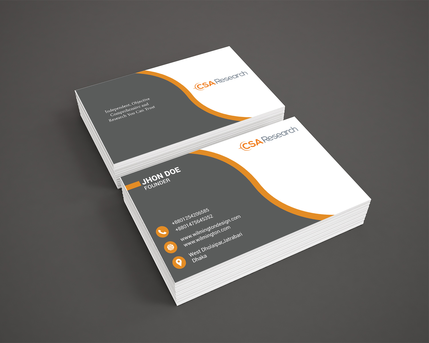 Business Card Design by sabbirhossain230 for this project | Design #21434761