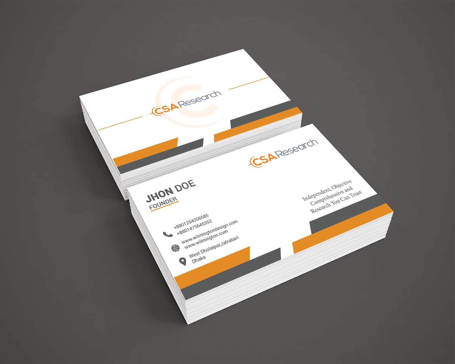 Business Card Design by sabbirhossain230 for this project | Design #21434769