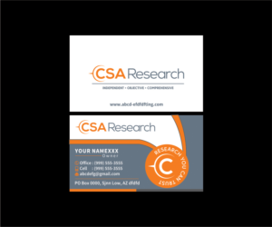 Market Research firm needs updated business cards with new logo | Business Card Design by pachilakili