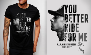 A Nipsey Hussle Tribute T Shirt Design | Diseño de Camiseta por Jonya