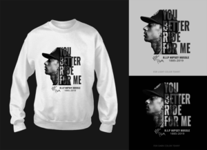 A Nipsey Hussle Tribute T Shirt Design | T-shirt Design by Navisol Creatives