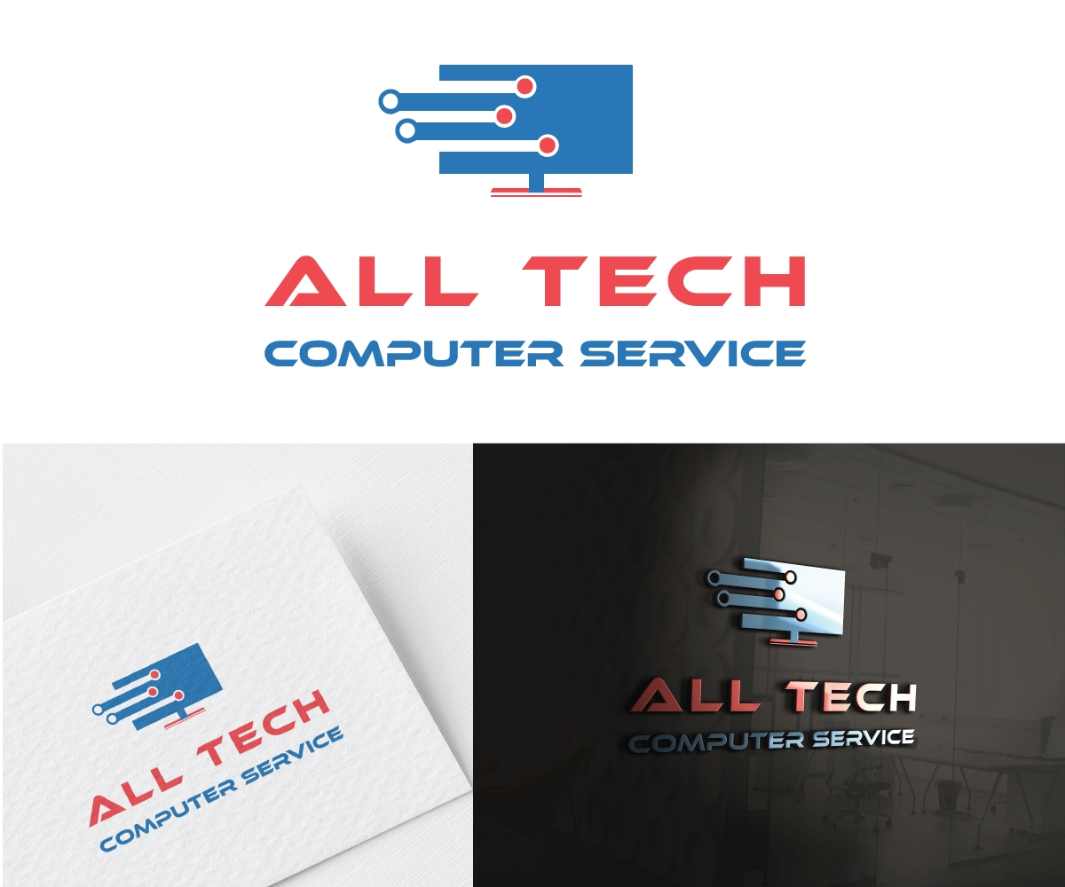 Logo Design by blackowl8 for All Tech Computer Service  | Design #21428118