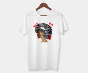 Black Mother's T-Shirt | Design de T-shirt par JanuXart